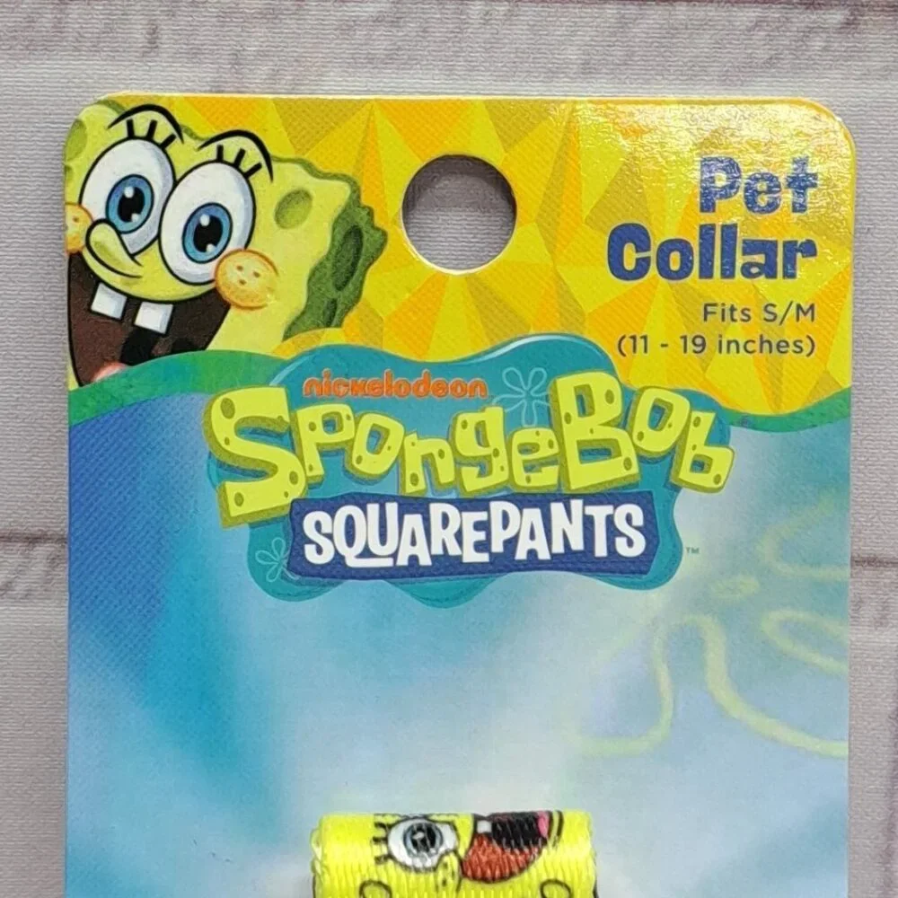 Nickelodeon Spongebob SquarePants All Over Graphics‎ Pet Collar S/M 11